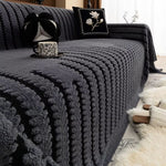 Sofa Throw Plush Quilted Non-Slip Backing