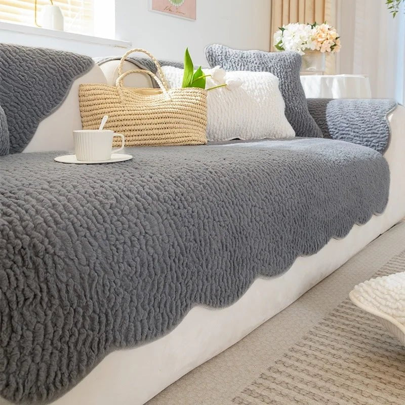 Sofa Throw Thick Tufted Fleece Non-Slip Warmth