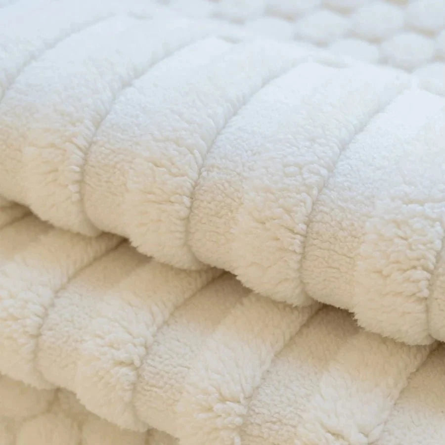Sofa Throw Thick Tufted Fleece Non-Slip Warmth