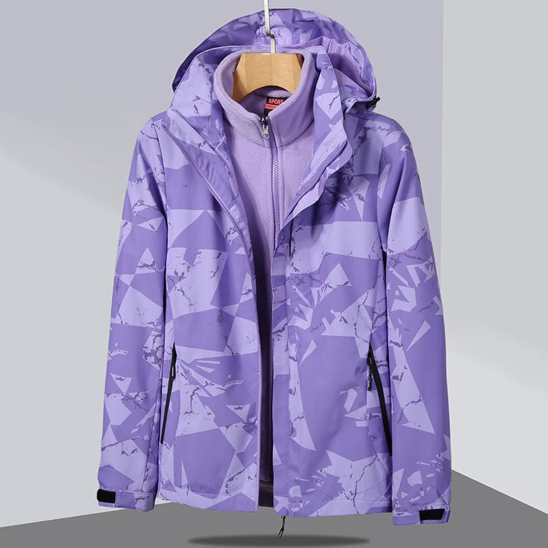 Softshell Jacket Detachable Fleece Liner Wind-Resistant Water-Repellent Stretch Shell