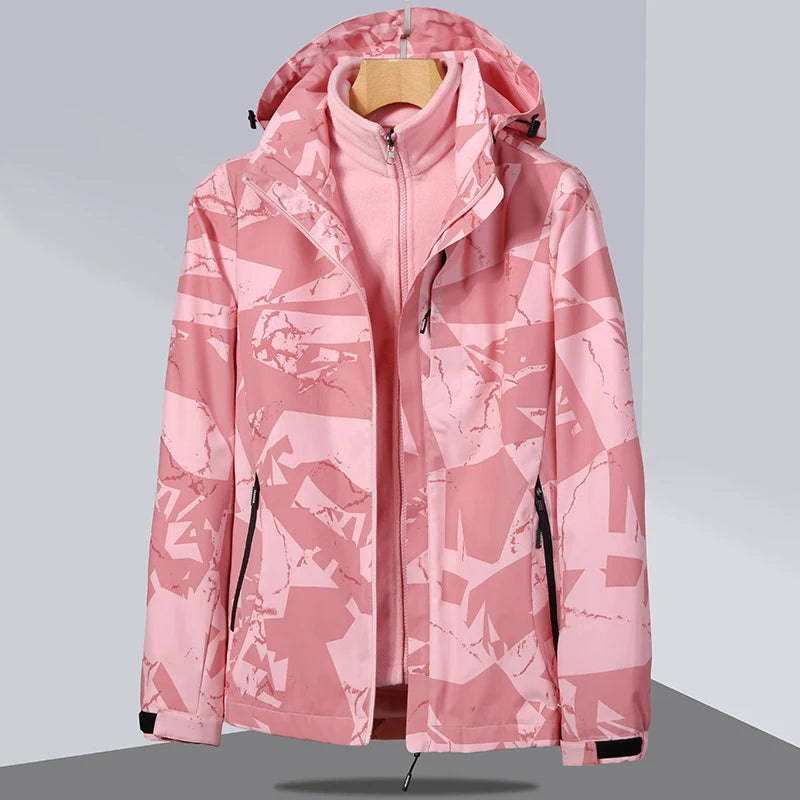 Softshell Jacket Detachable Fleece Liner Wind-Resistant Water-Repellent Stretch Shell