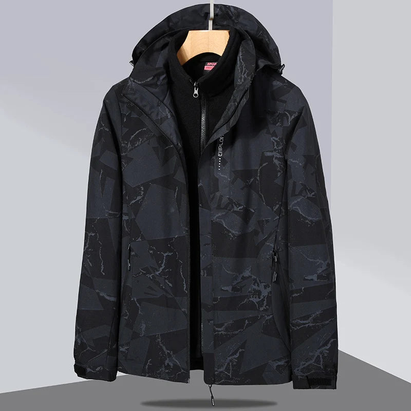 Softshell Jacket Detachable Fleece Liner Wind-Resistant Water-Repellent Stretch Shell