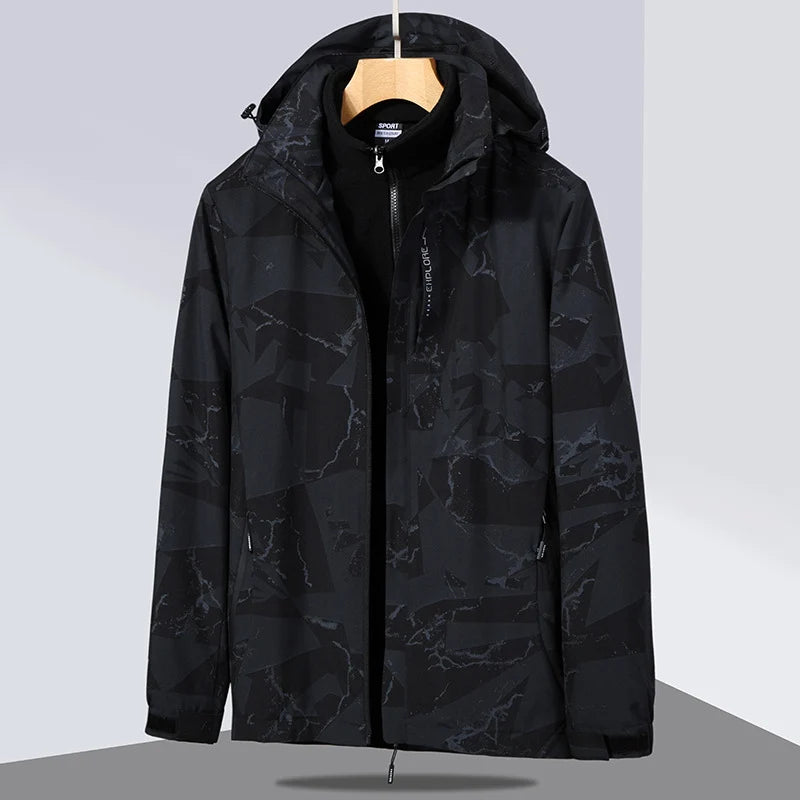 Softshell Jacket Detachable Fleece Liner Wind-Resistant Water-Repellent Stretch Shell