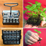Soil Block Maker Zinc-Plated Steel Set of 20