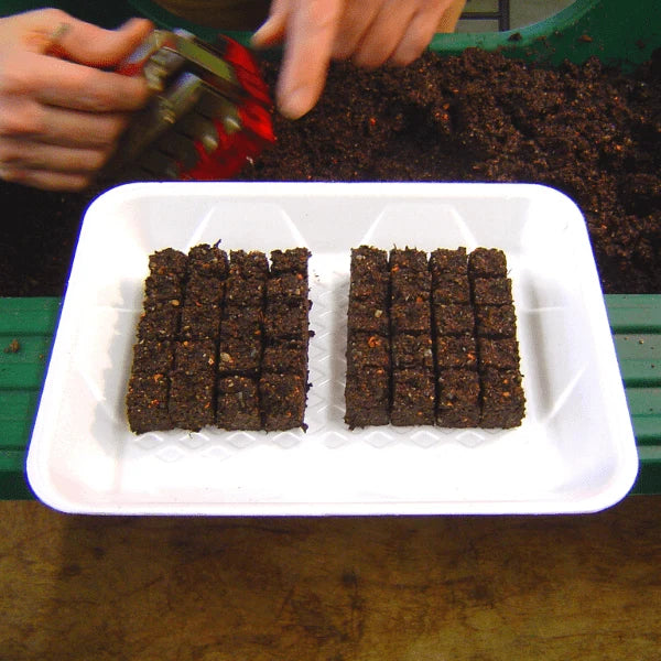 Soil Block Maker Zinc-Plated Steel Set of 20
