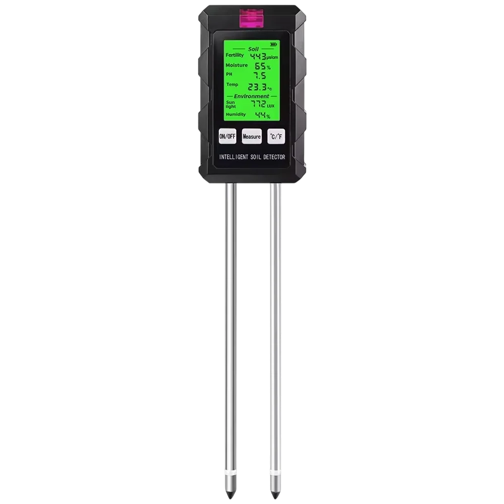 Soil Tester 6-In-1 Dual Metal Probes