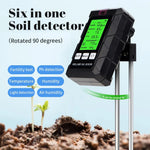 Soil Tester 6-In-1 Dual Metal Probes