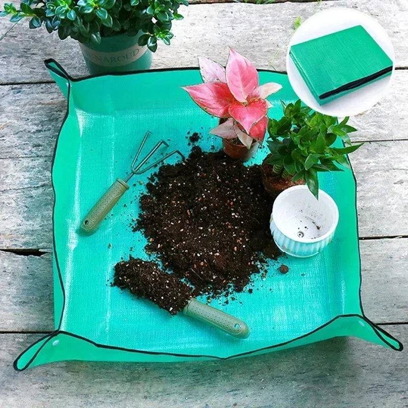 Soil Tray Mat Waterproof Foldable Reusable