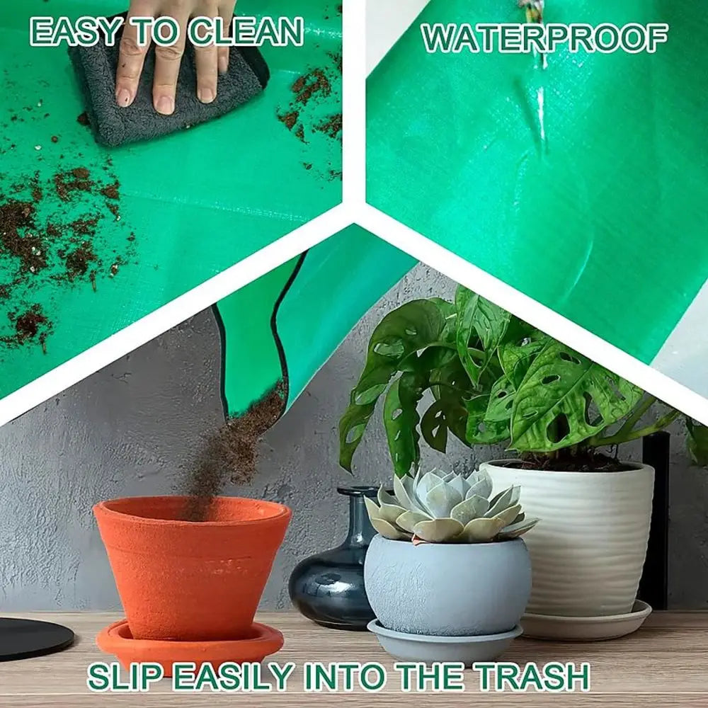 Soil Tray Mat Waterproof Foldable Reusable