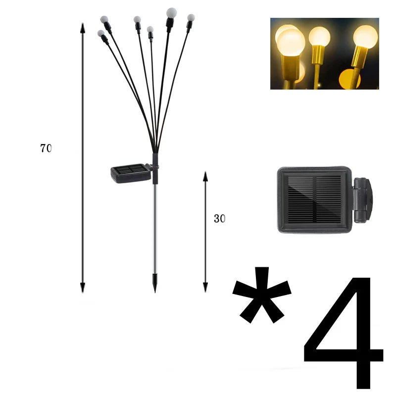 Solar Garden Light Adjustable LED Spheres Waterproof
