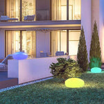 Solar Garden Light Cobblestone Style USB-C Rechargeable Weatherproof