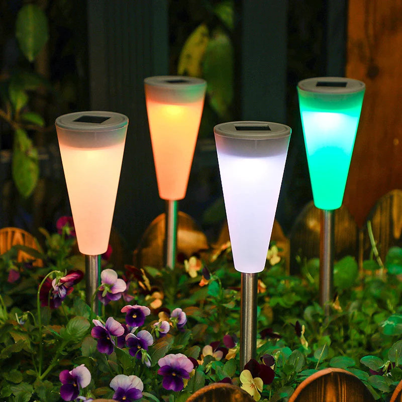 Solar Garden Light Color-Changing LED Weather-Resistant