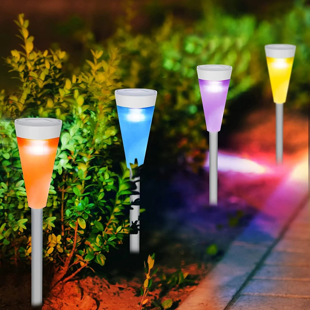 Solar Garden Light Color-Changing LED Weather-Resistant
