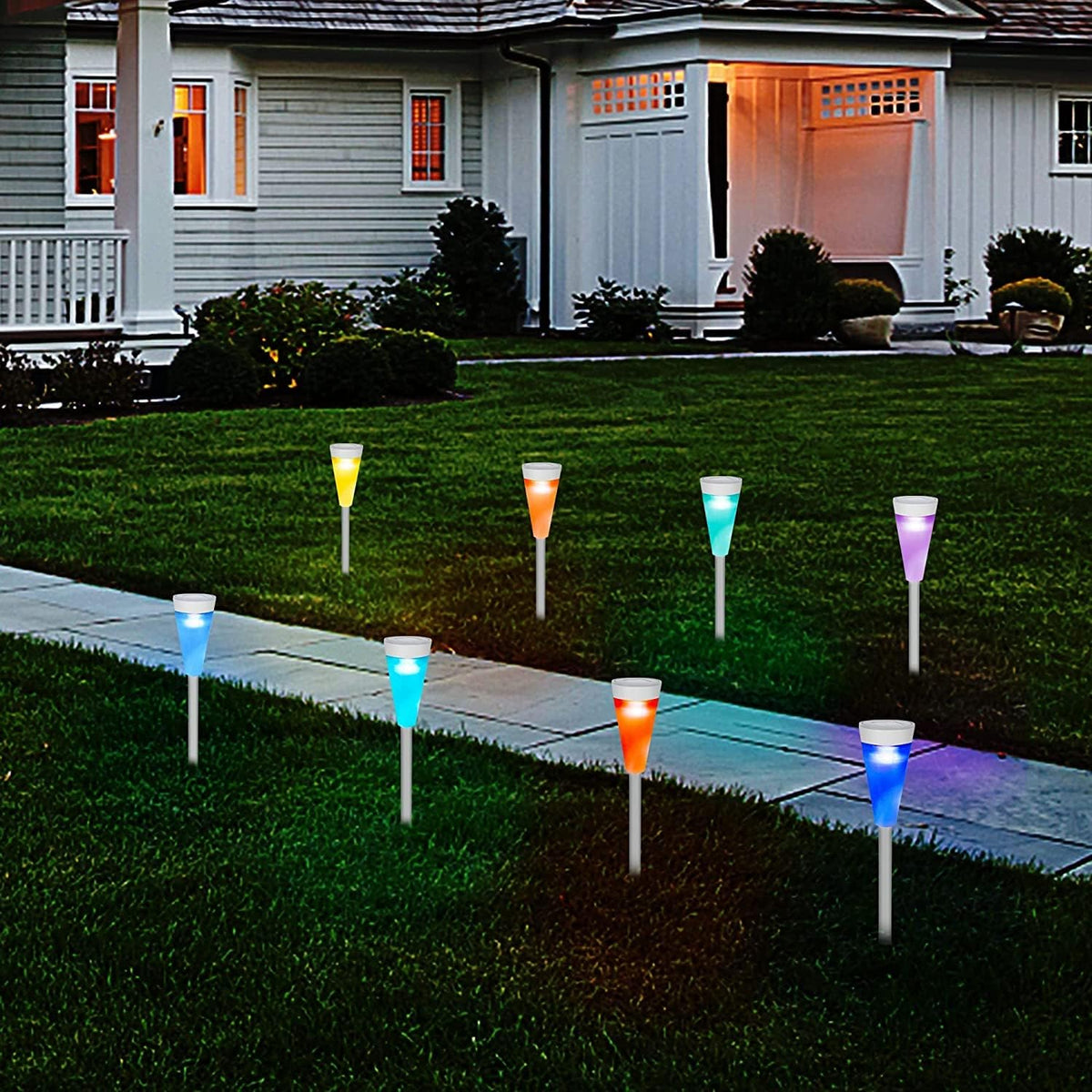 Solar Garden Light Color-Changing LED Weather-Resistant