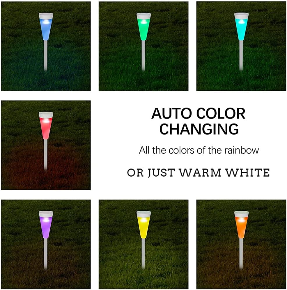 Solar Garden Light Color-Changing LED Weather-Resistant