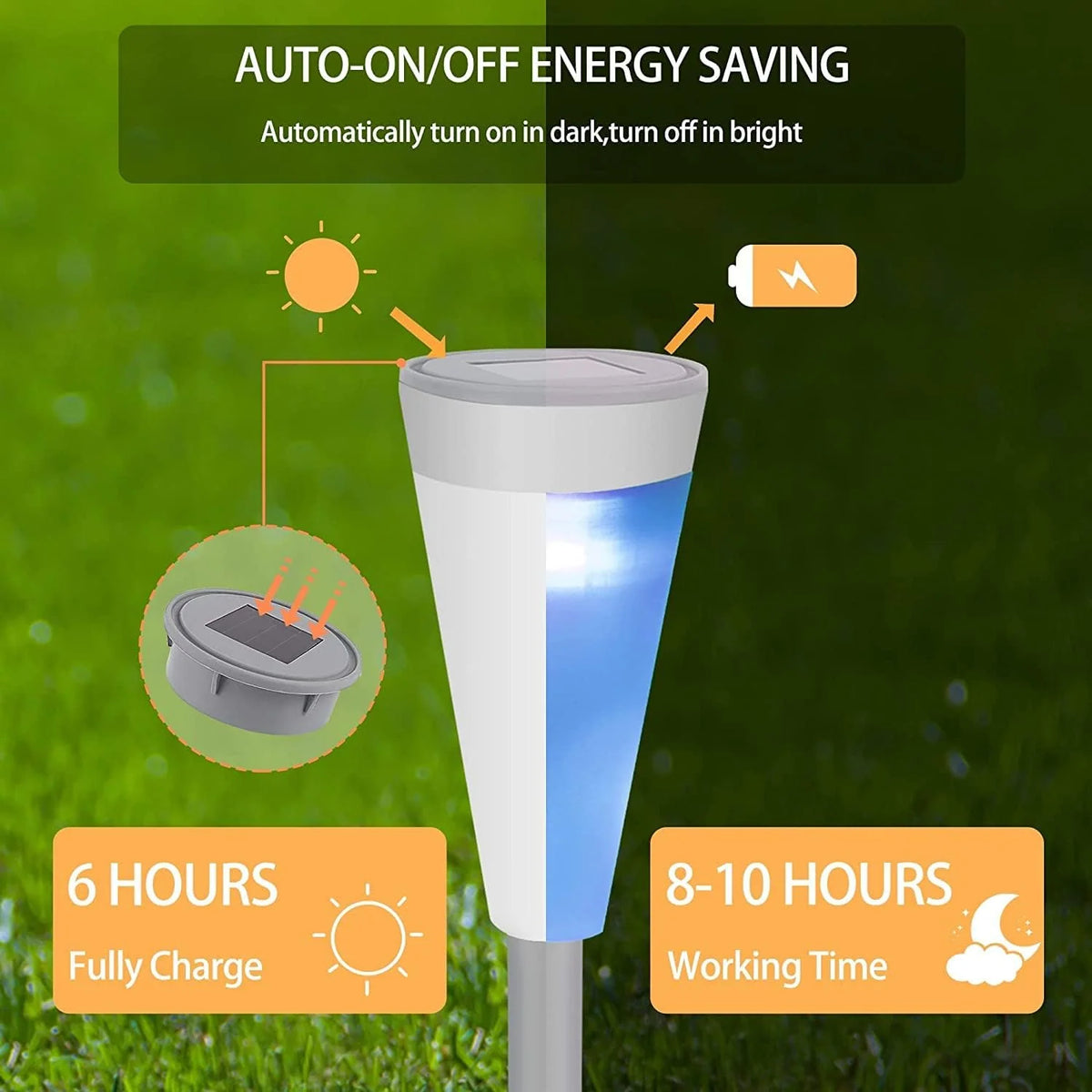 Solar Garden Light Color-Changing LED Weather-Resistant