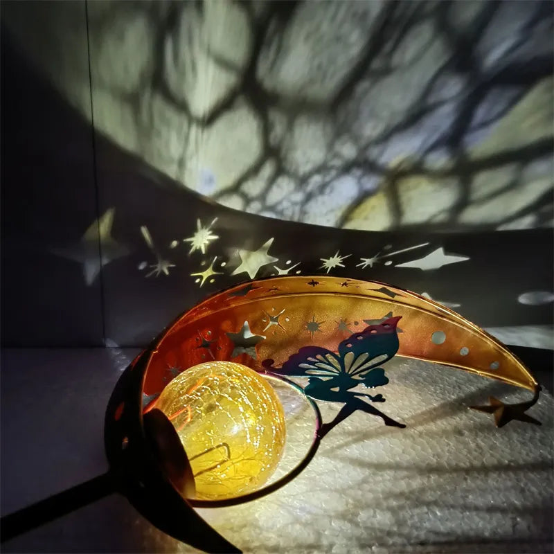 Solar Garden Light Solar-Powered Acrylic & Copper Weatherproof