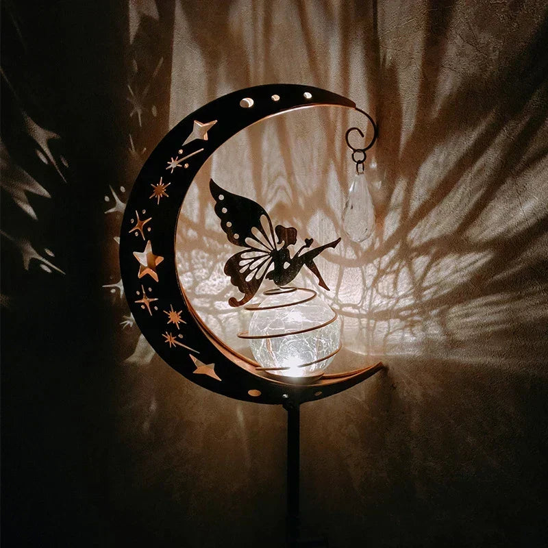 Solar Garden Light Solar-Powered Acrylic & Copper Weatherproof