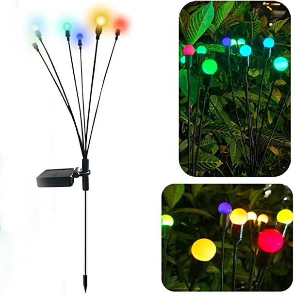 Solar Garden Light Starburst Dusk-Activated Weather-Resistant