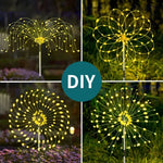 Solar Garden Lights Firework LED Multicolor IP65 Waterproof