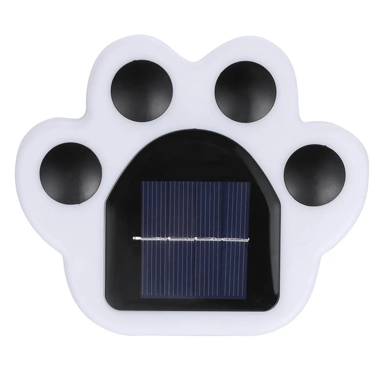 Solar Garden Lights Paw Print Waterproof Dual Light Modes