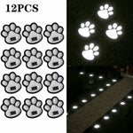 Solar Garden Lights Paw Print Waterproof Dual Light Modes