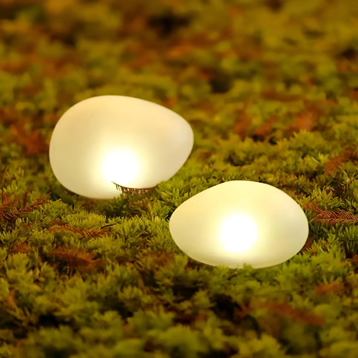 Solar Garden Lights Stone-Inspired Solar-Powered Automatic Dusk