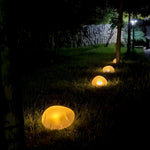 Solar Garden Lights Stone-Inspired Solar-Powered Automatic Dusk