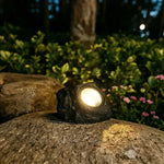 Solar Garden Spotlight Stone-Look Automatic Dusk Sensor