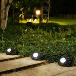 Solar Garden Spotlight Stone-Look Automatic Dusk Sensor