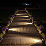 Solar Garden Spotlight Stone-Look Automatic Dusk Sensor