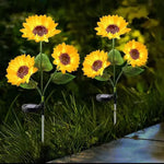 Solar Garden Stake Light Sunflower Dusk-To-Dawn Sensor