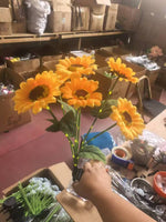 Solar Garden Stake Light Sunflower Dusk-To-Dawn Sensor