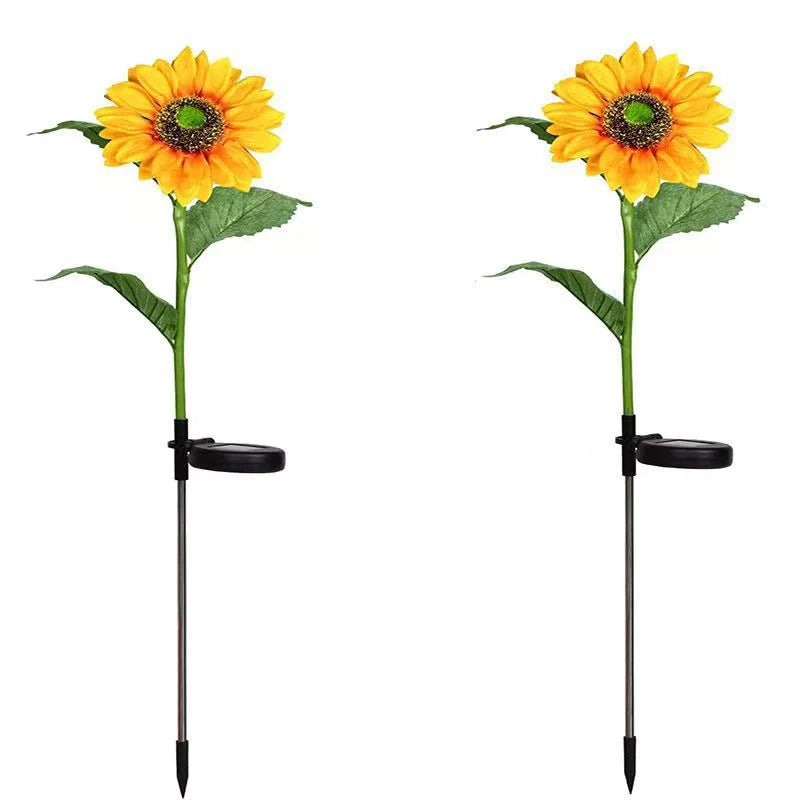 Solar Garden Stake Light Sunflower Dusk-To-Dawn Sensor