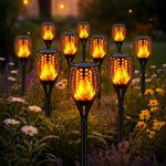 Solar Garden Torch Solar-Powered Flickering Flame Waterproof
