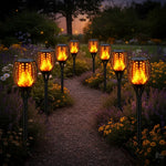 Solar Garden Torch Solar-Powered Flickering Flame Waterproof