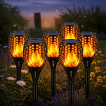 Solar Garden Torch Solar-Powered Flickering Flame Waterproof