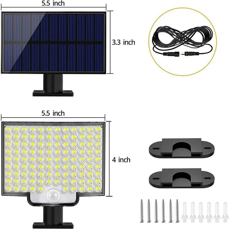 Solar Motion Sensor Light 106 LED IP65-Rated