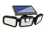 Solar Motion Sensor Light 74 LEDs 270-Degree Coverage Adjustable Head