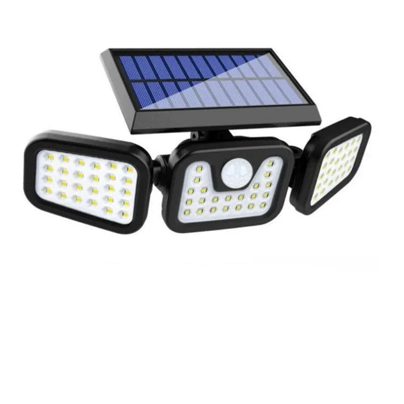 Solar Motion Sensor Light 74 LEDs 270-Degree Coverage Adjustable Head