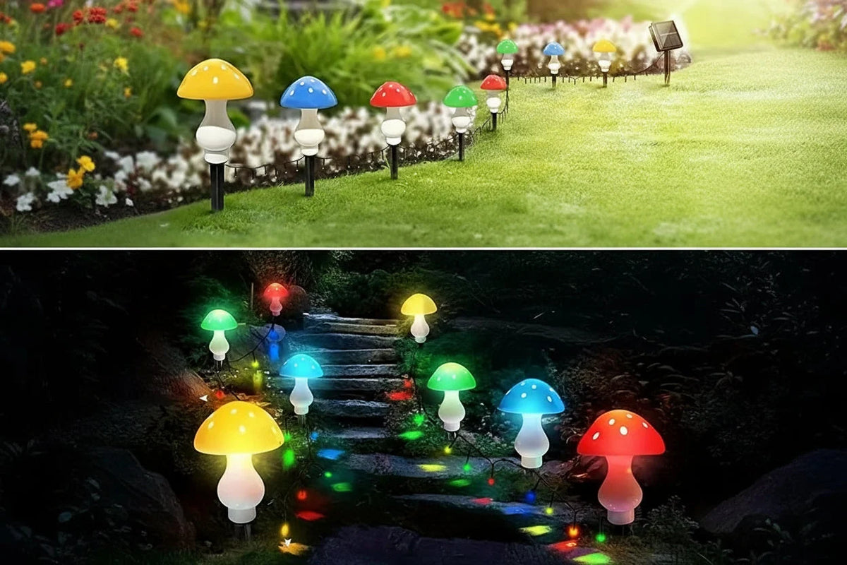 Solar Mushroom Light 16-Head Multi-Mode & Weatherproof