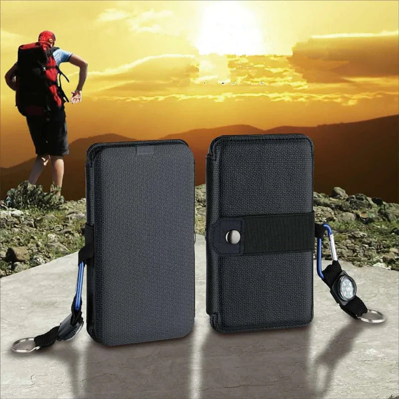 Solar Phone Charger Foldable Dual Device Charging