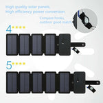 Solar Phone Charger Foldable Dual Device Charging