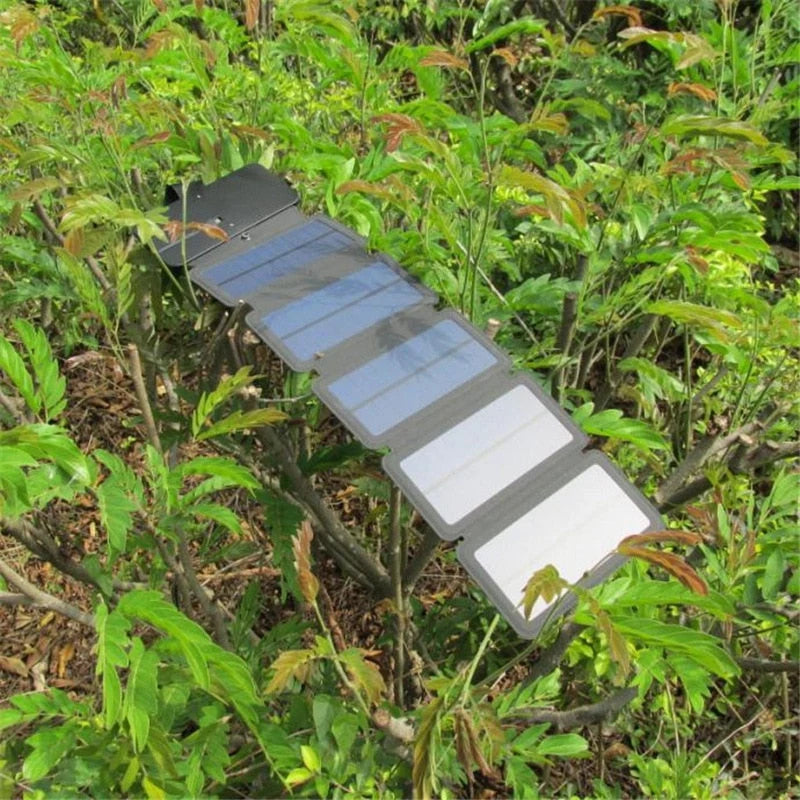 Solar Phone Charger Foldable Dual Device Charging