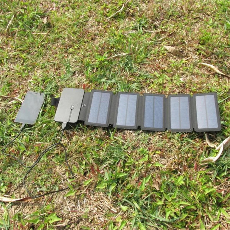 Solar Phone Charger Foldable Dual Device Charging