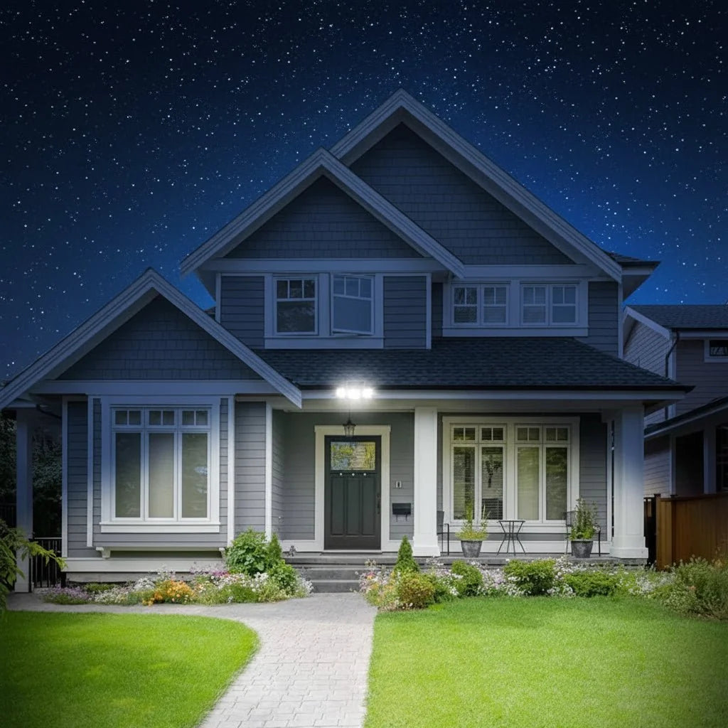 Solar Security Light Motion Sensor Three Adjustable Heads IP65 Water-Resistant
