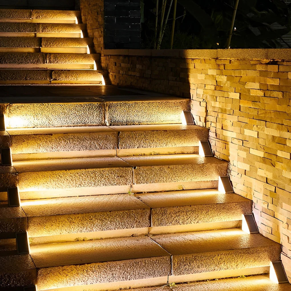 Solar Step Lights Triangle LED Waterproof 10-Hour Runtime