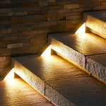 Solar Step Lights Triangle LED Waterproof 10-Hour Runtime
