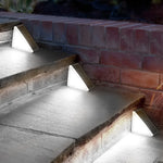 Solar Step Lights Triangle LED Waterproof 10-Hour Runtime