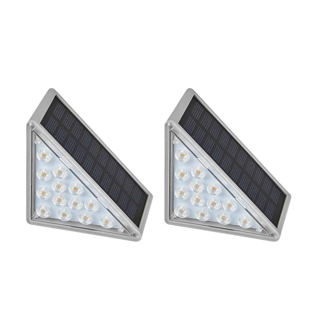 Solar Step Lights Triangle LED Waterproof 10-Hour Runtime